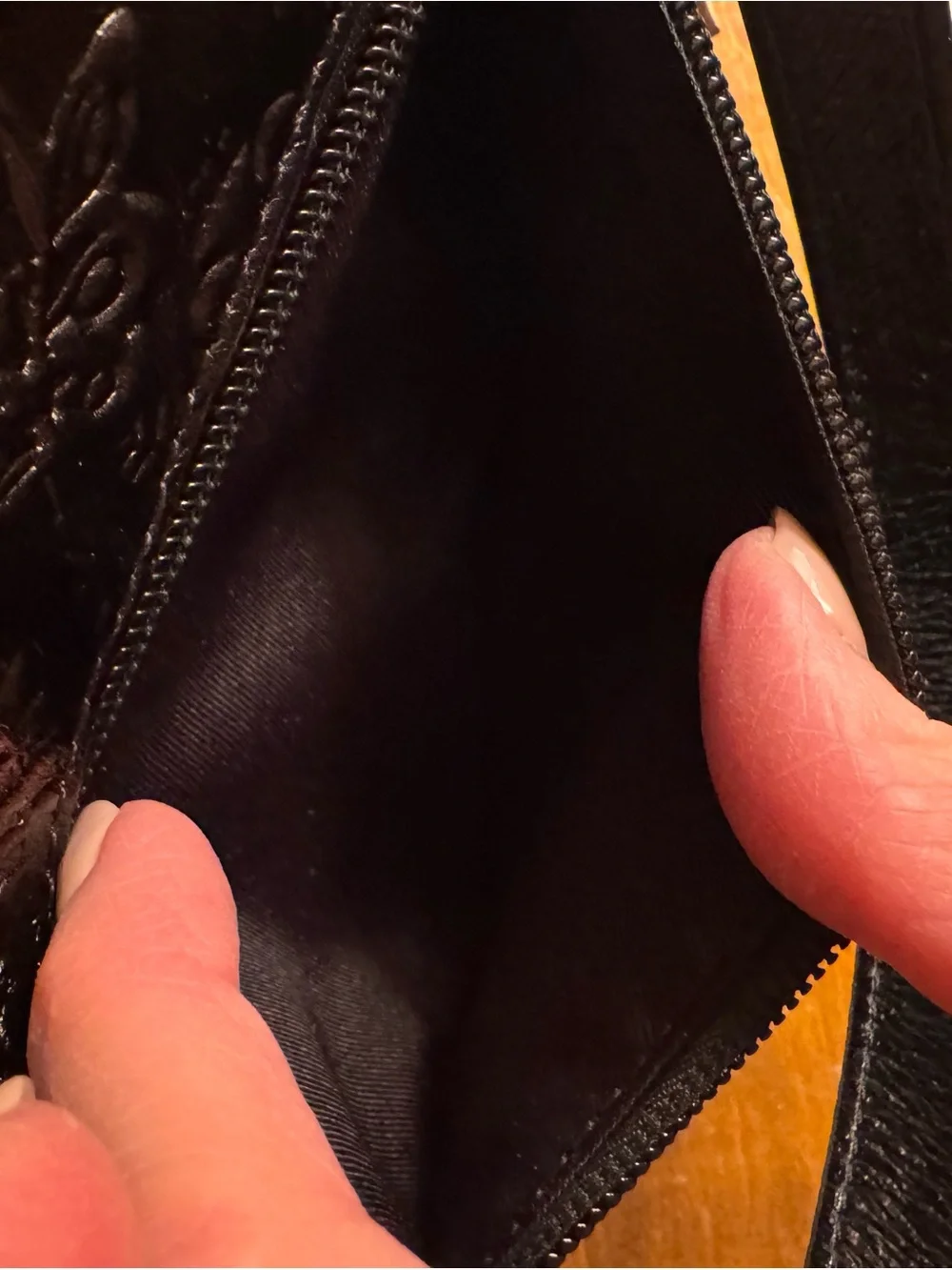 The Sak Bolinas Satchel in Black Floral Embossed Leather